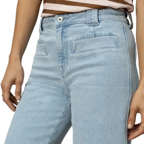 139$ Sanctuary Voyage Cropped Denim Jeans High Rise Women's Size 32 Light Blue - Picture 3 of 3